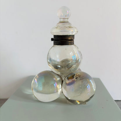 Victorian Bohemian Glass Soap Bubble Inkwell | The Urban Vintage Affair