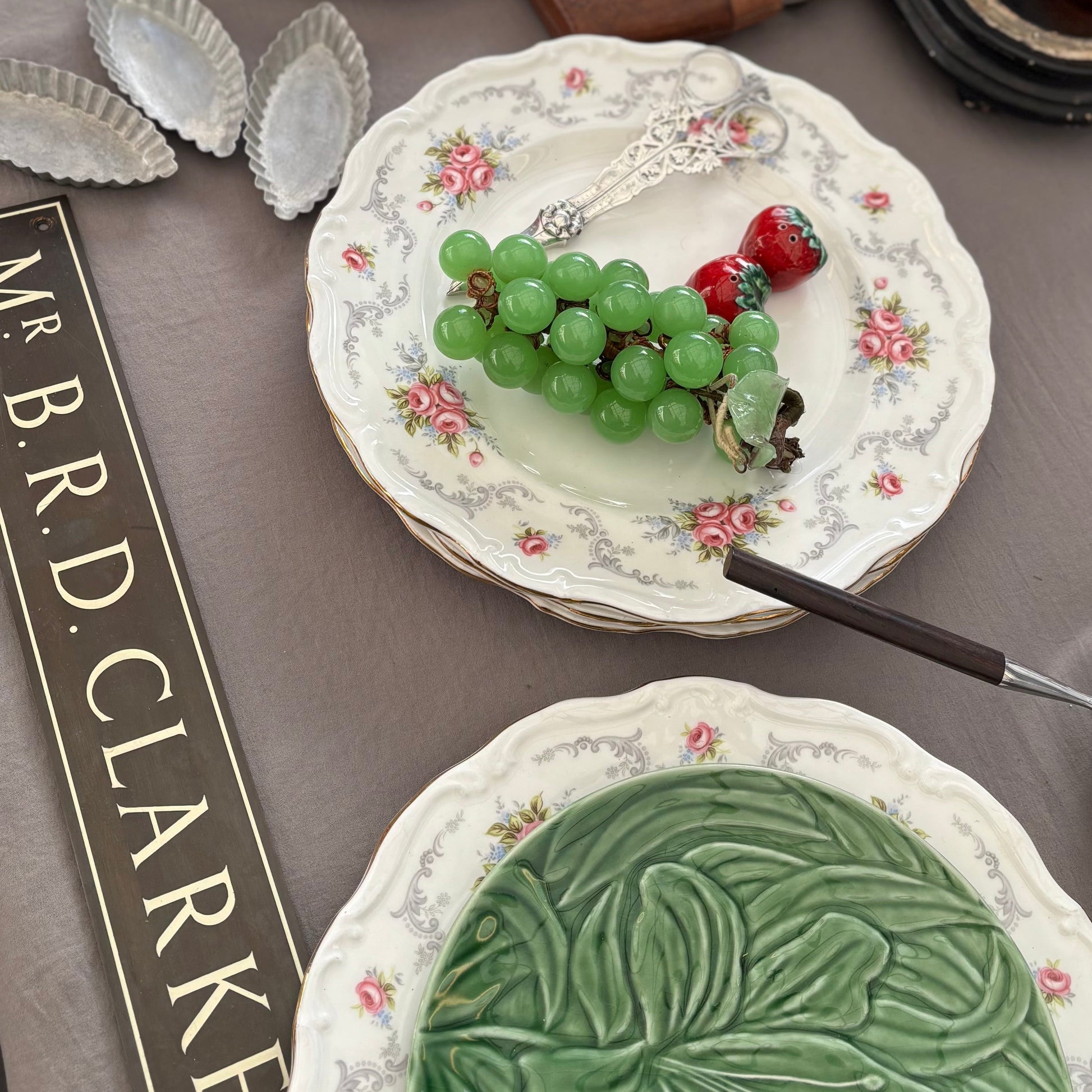 Antique Jade Decorative Grapes For Decor Styling