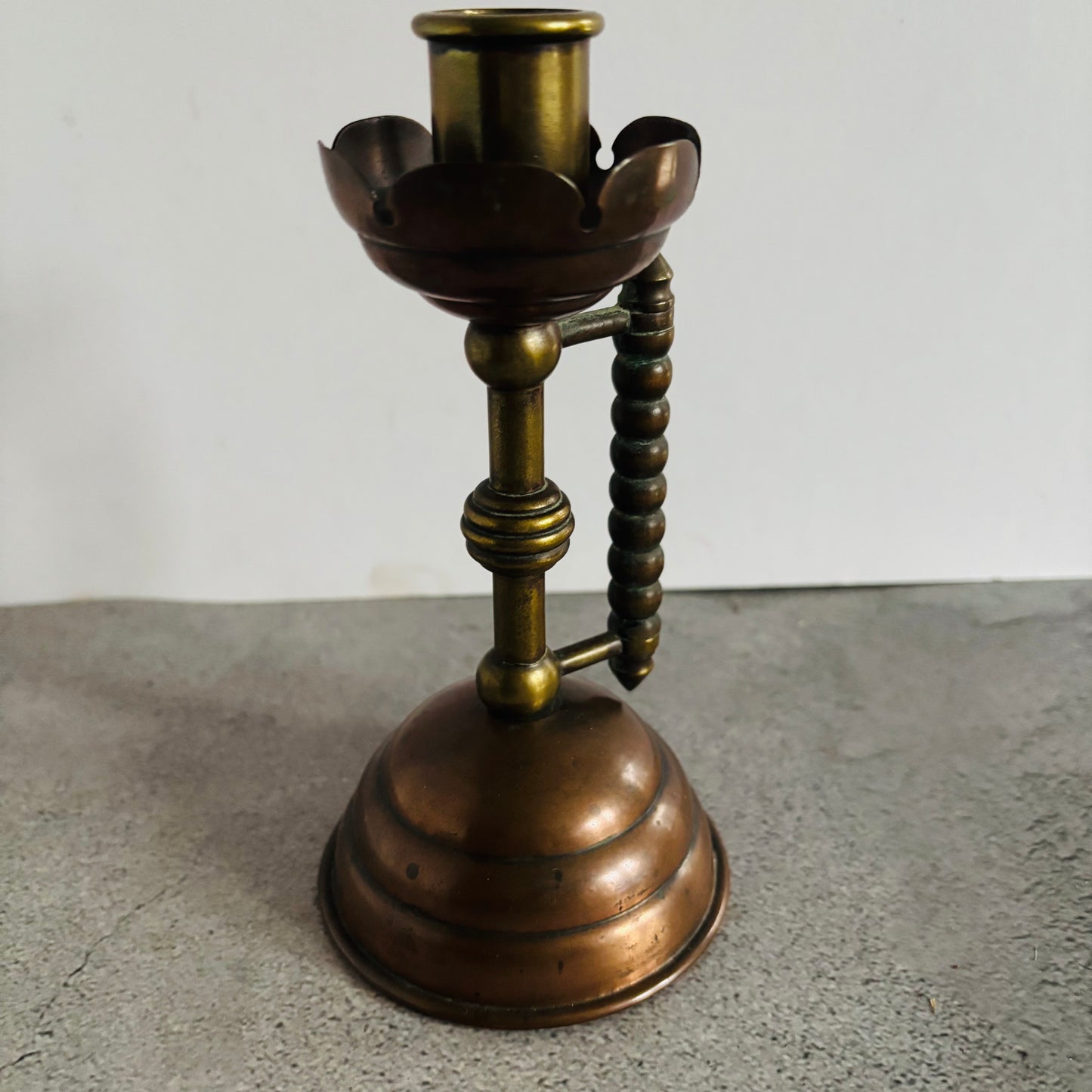Arts & Crafts Christopher Dresser Copper and Brass Candlestick