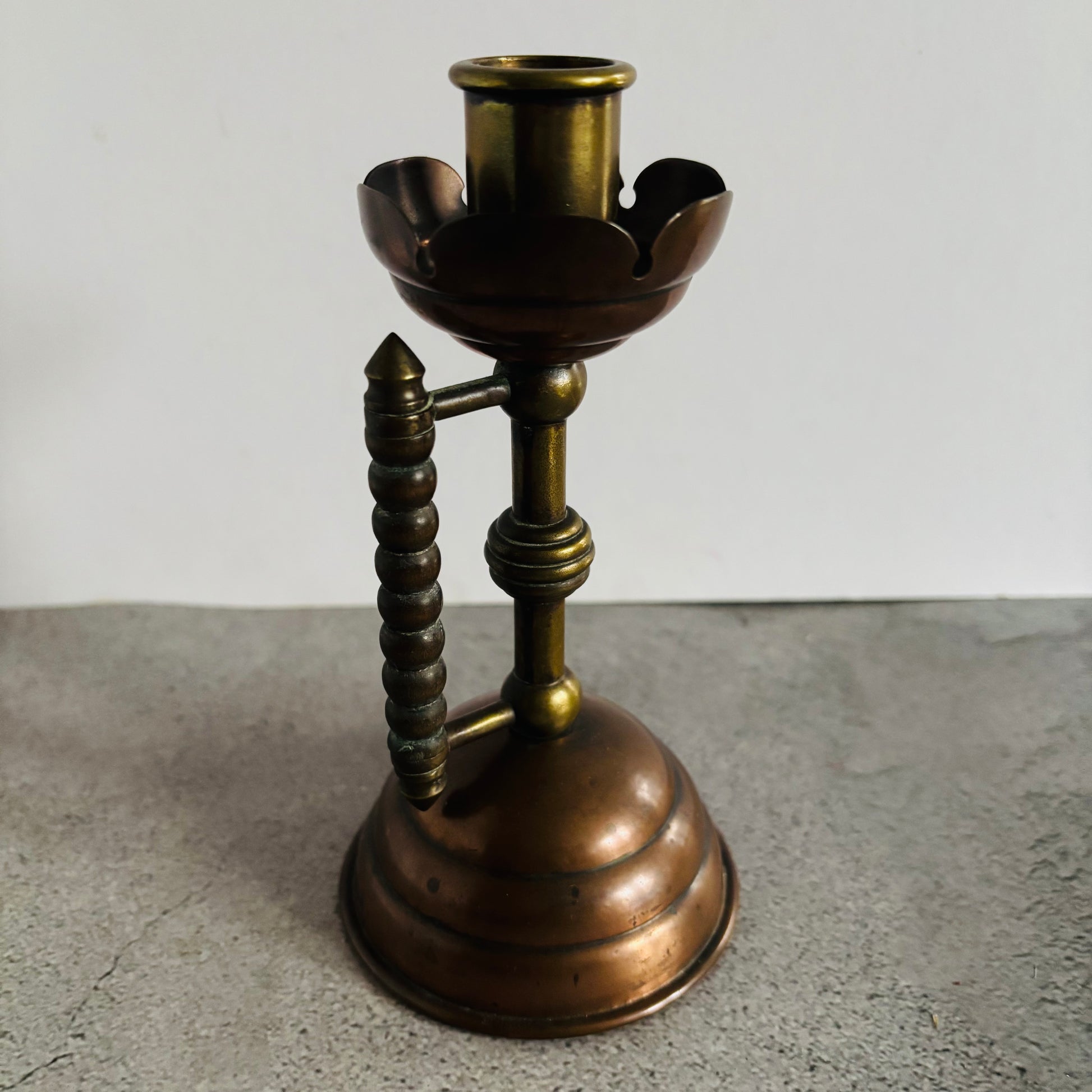 Arts & Crafts Christopher Dresser Copper and Brass Candlestick