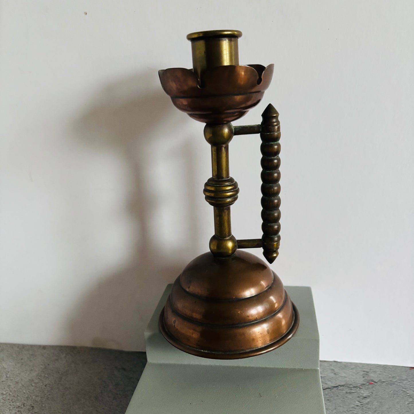 Arts & Crafts Christopher Dresser Copper and Brass Candlestick