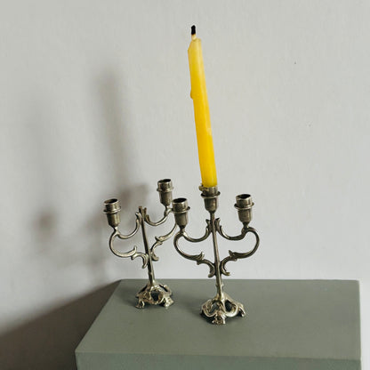 The Director Megan -  Antique Silver Miniature Candelabra