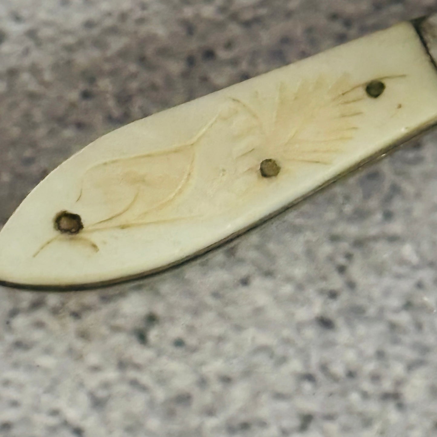 Antique Silver and Mother of Pearl Folding Fruit Knife