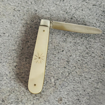 Antique Silver and Mother of Pearl Folding Fruit Knife