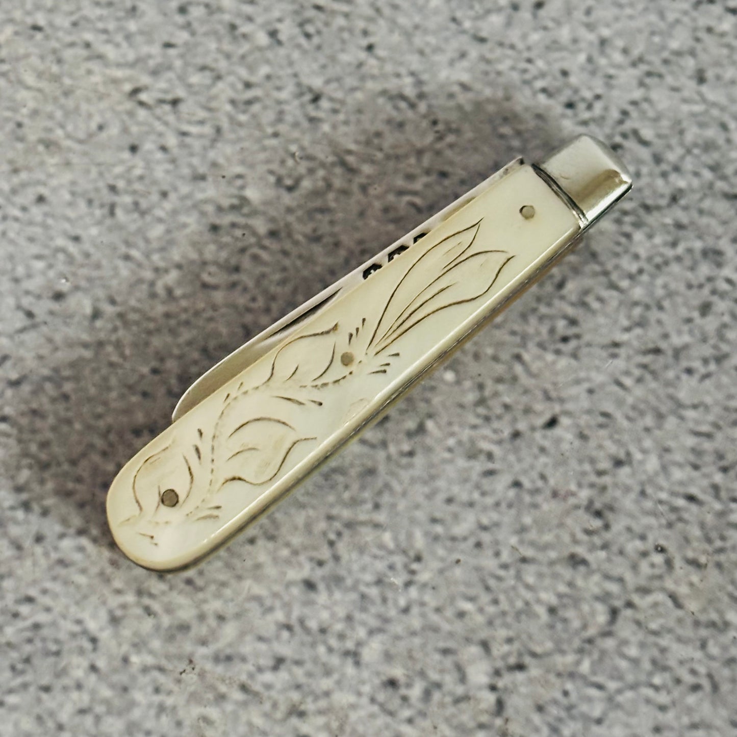 Antique Silver and Mother of Pearl Folding Fruit Knife