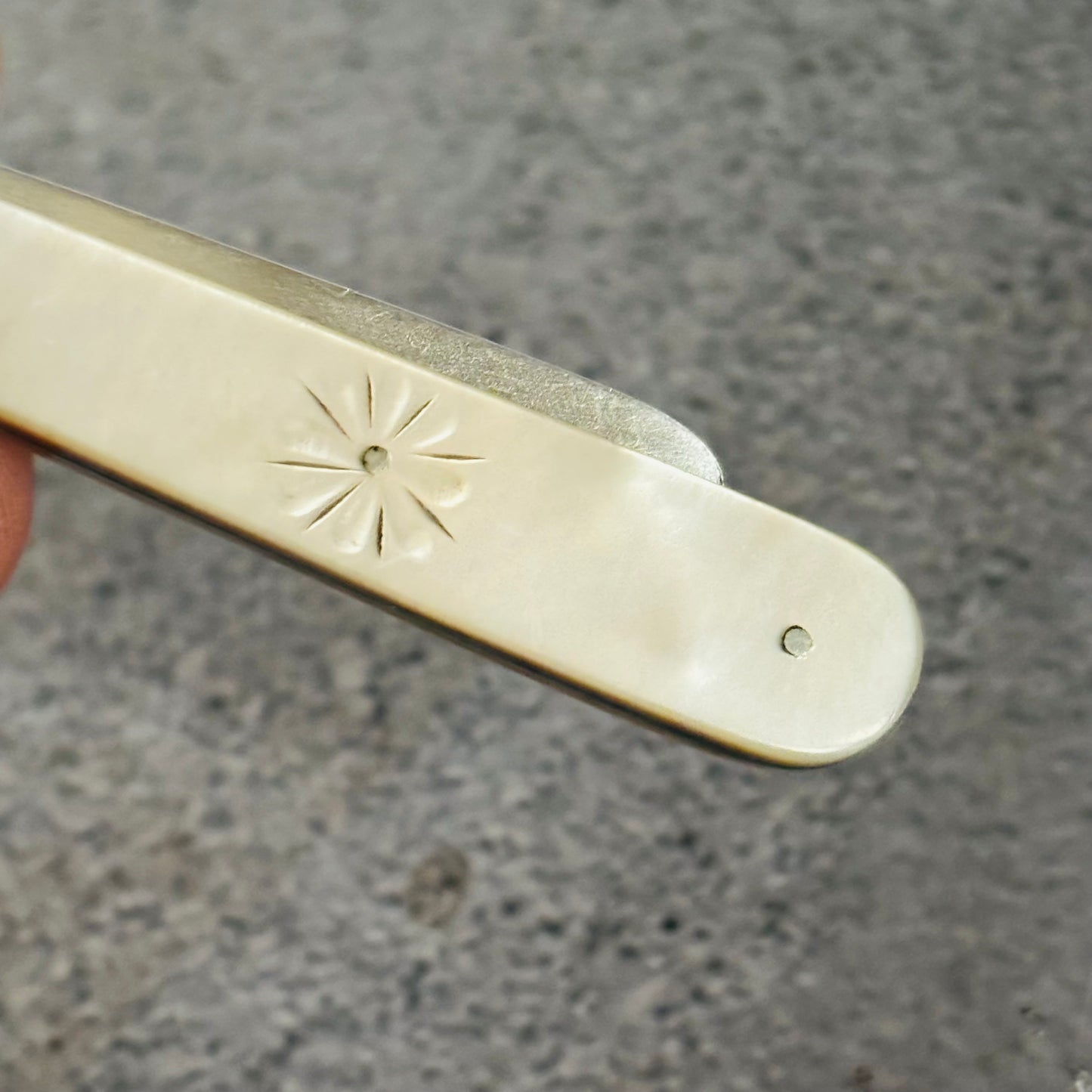 Antique Silver and Mother of Pearl Folding Fruit Knife