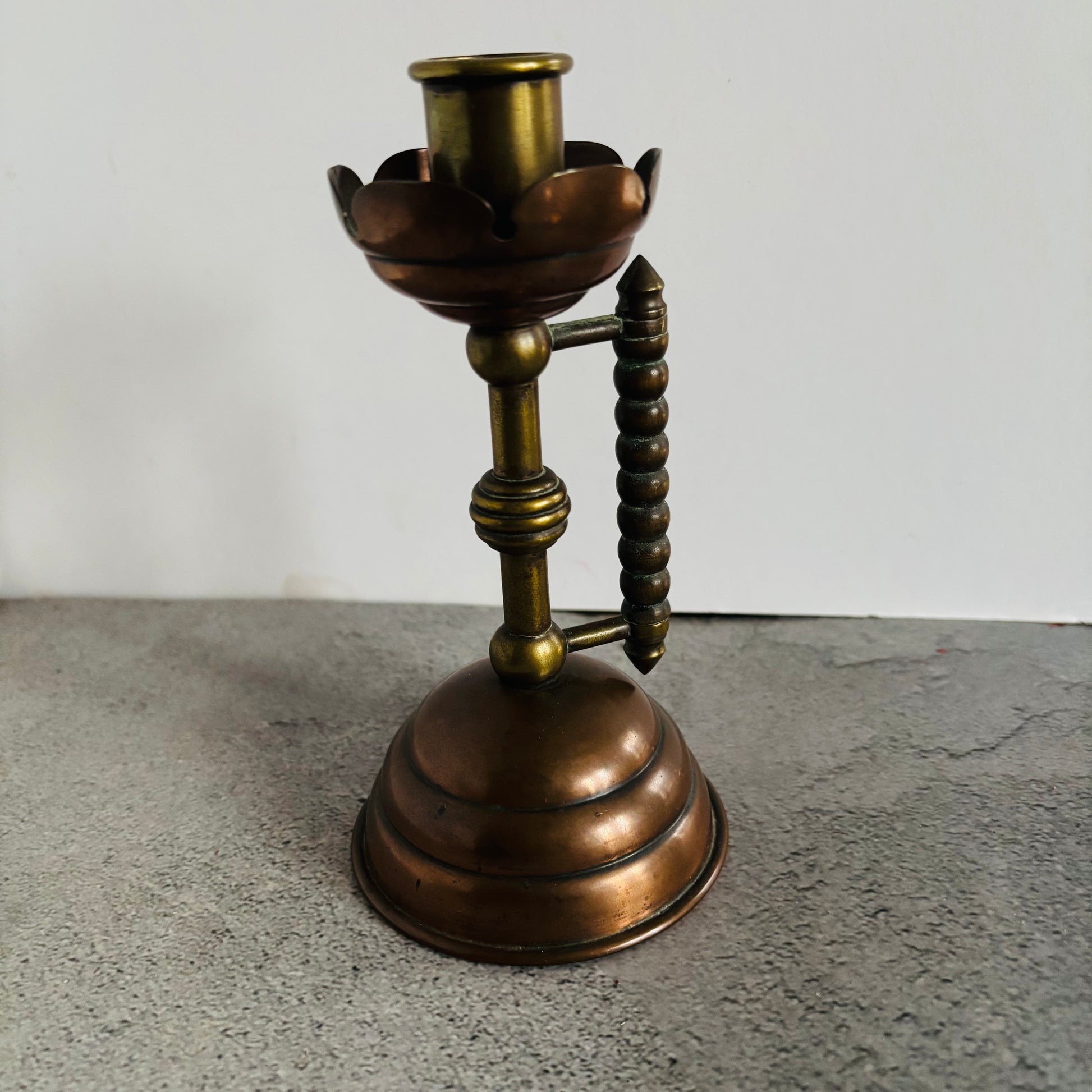 Arts & Crafts Christopher Dresser Copper and Brass Candlestick