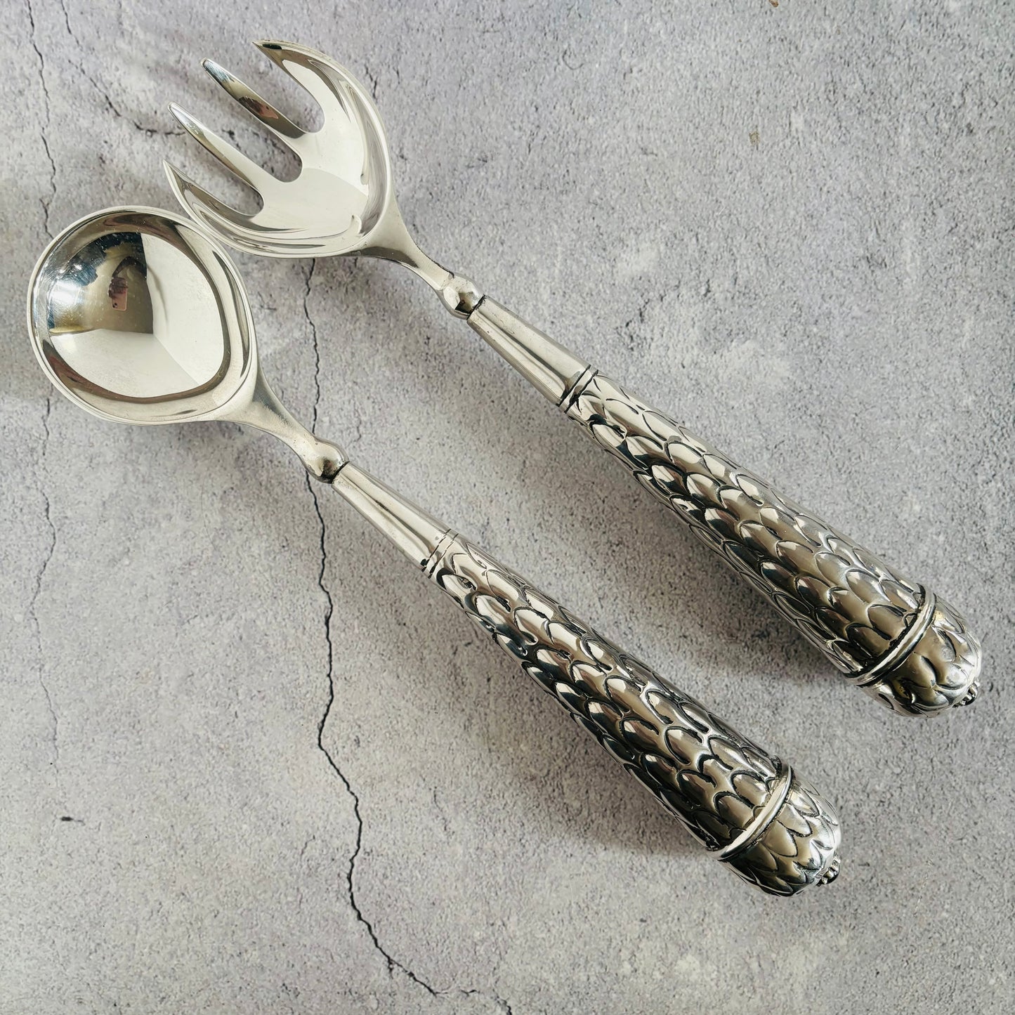 Vintage  Silver Plate Serving Spoons | Salad Servers 