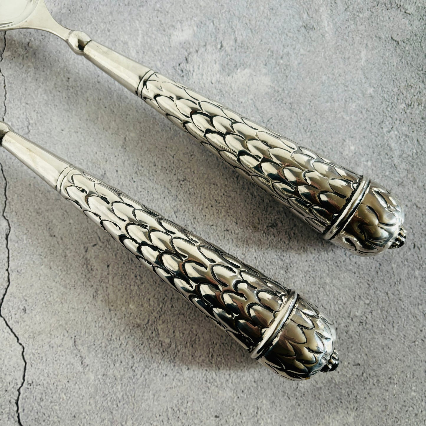 Vintage  Silver Plate Serving Spoons | Salad Servers 