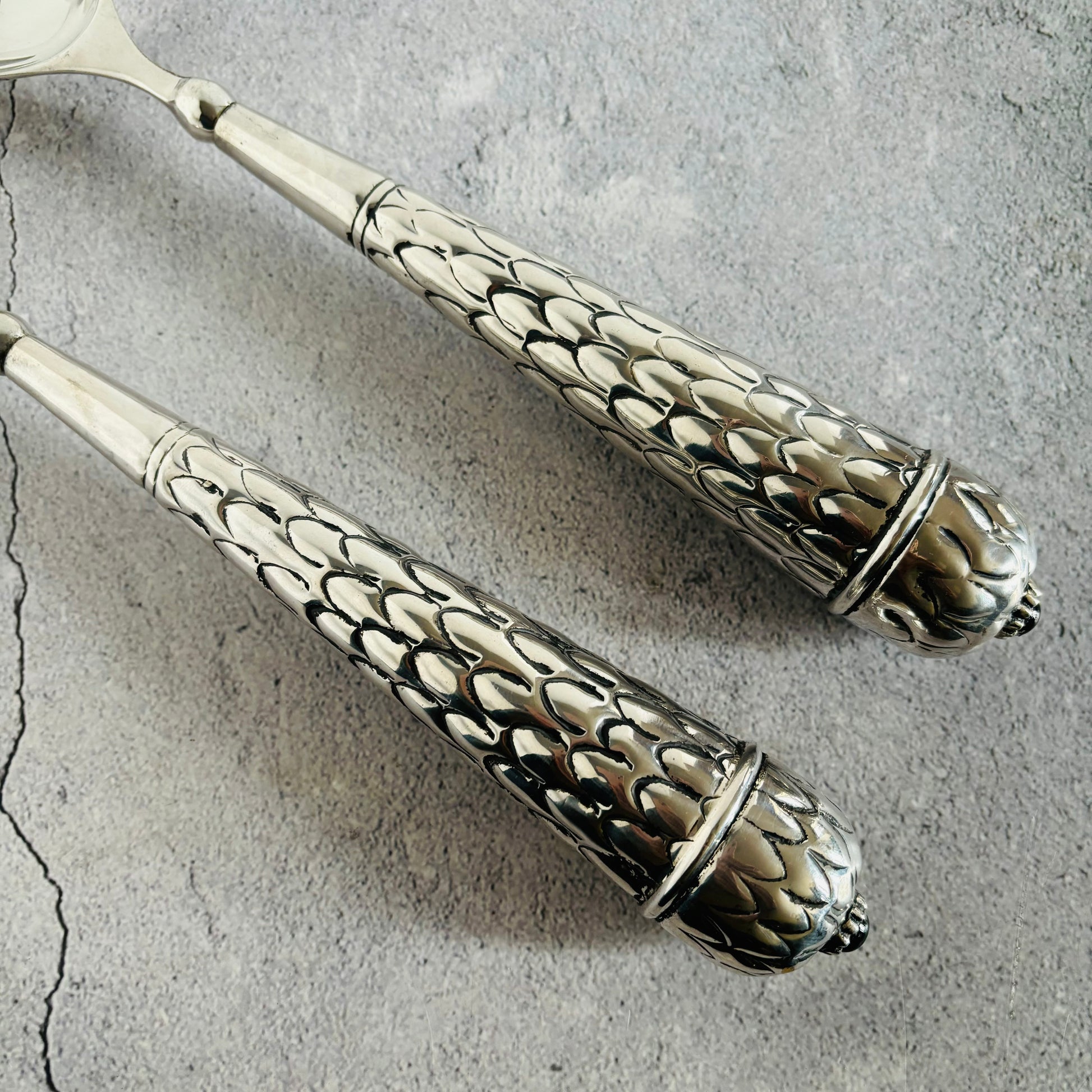 Vintage  Silver Plate Serving Spoons | Salad Servers 