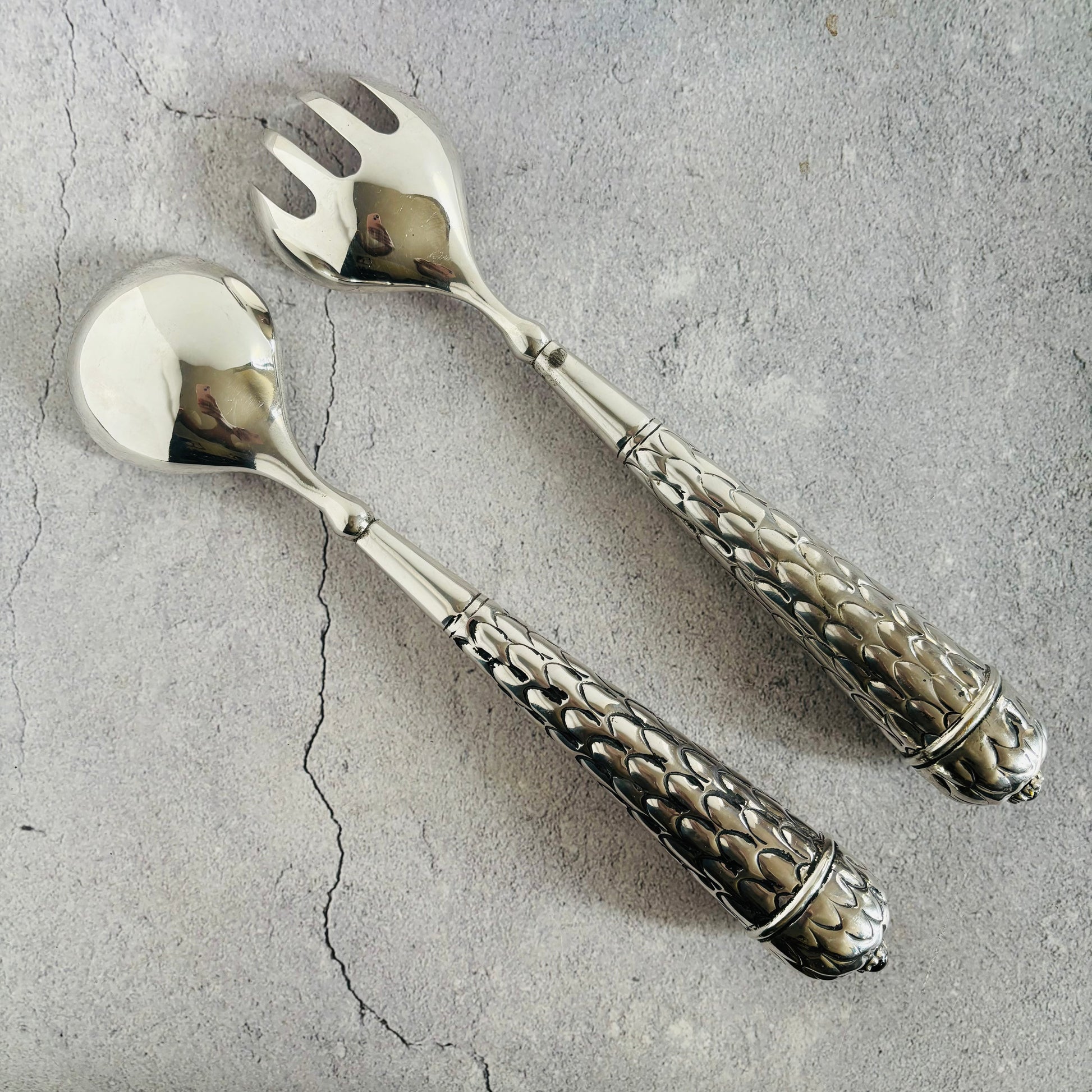 Vintage Silver Plate Serving Spoons | Salad Servers 