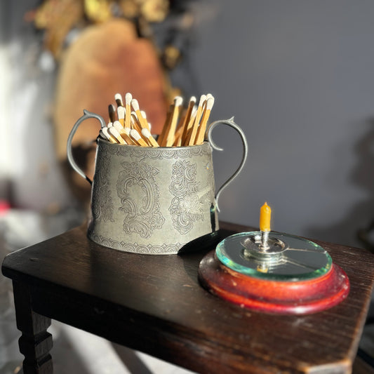 Master Sandy -Antique Pewter Sugar Bowl