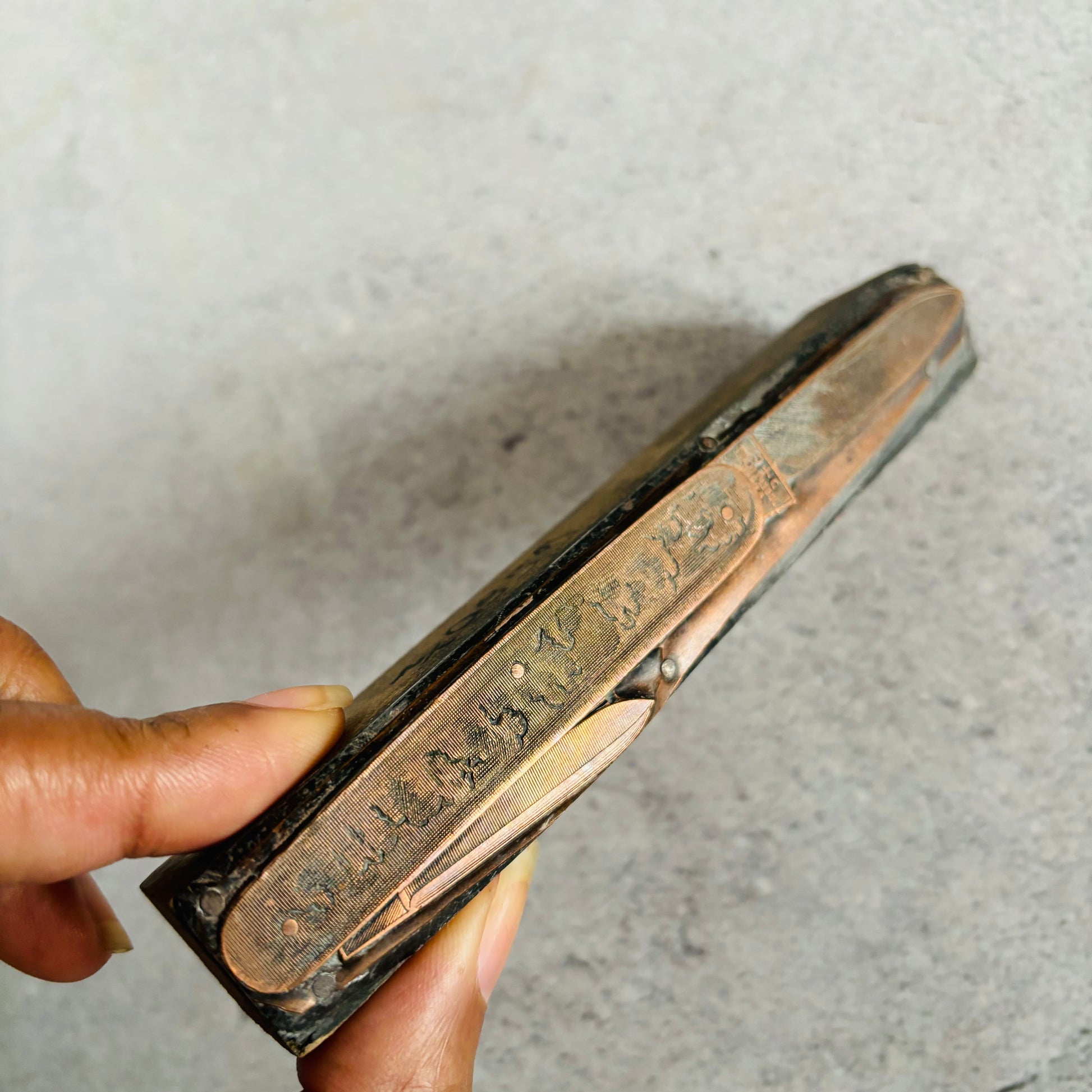 Antique Etched Copper Printing Block | John Wilson’s Cutlery catalogue