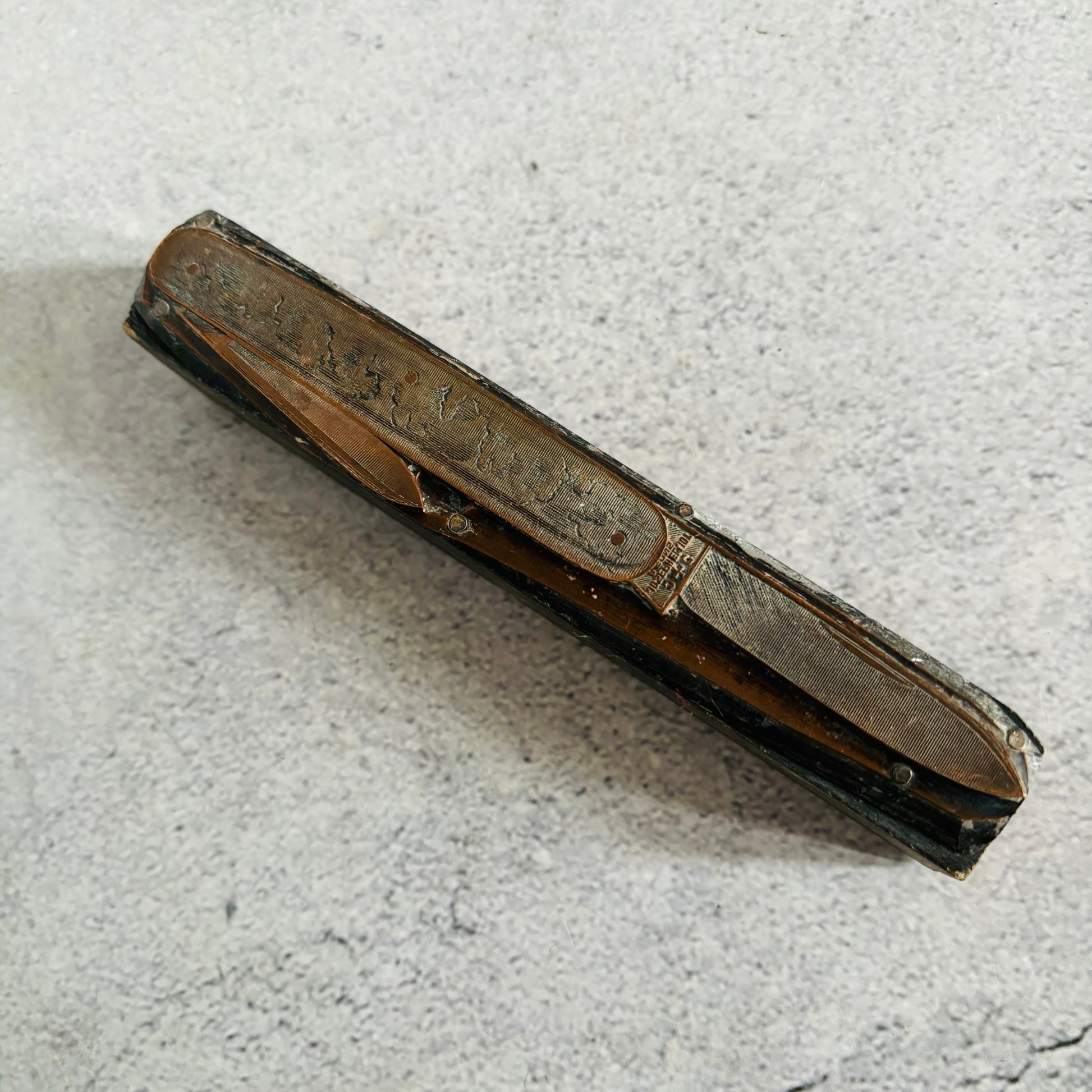 Antique Etched Copper Printing Block | John Wilson’s Cutlery catalogue