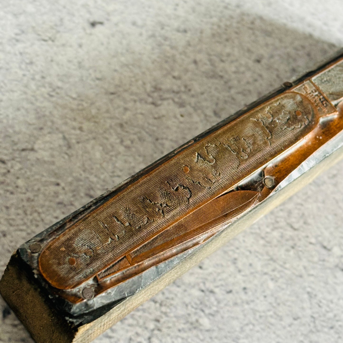 Antique Etched Copper Printing Block | John Wilson’s Cutlery catalogue