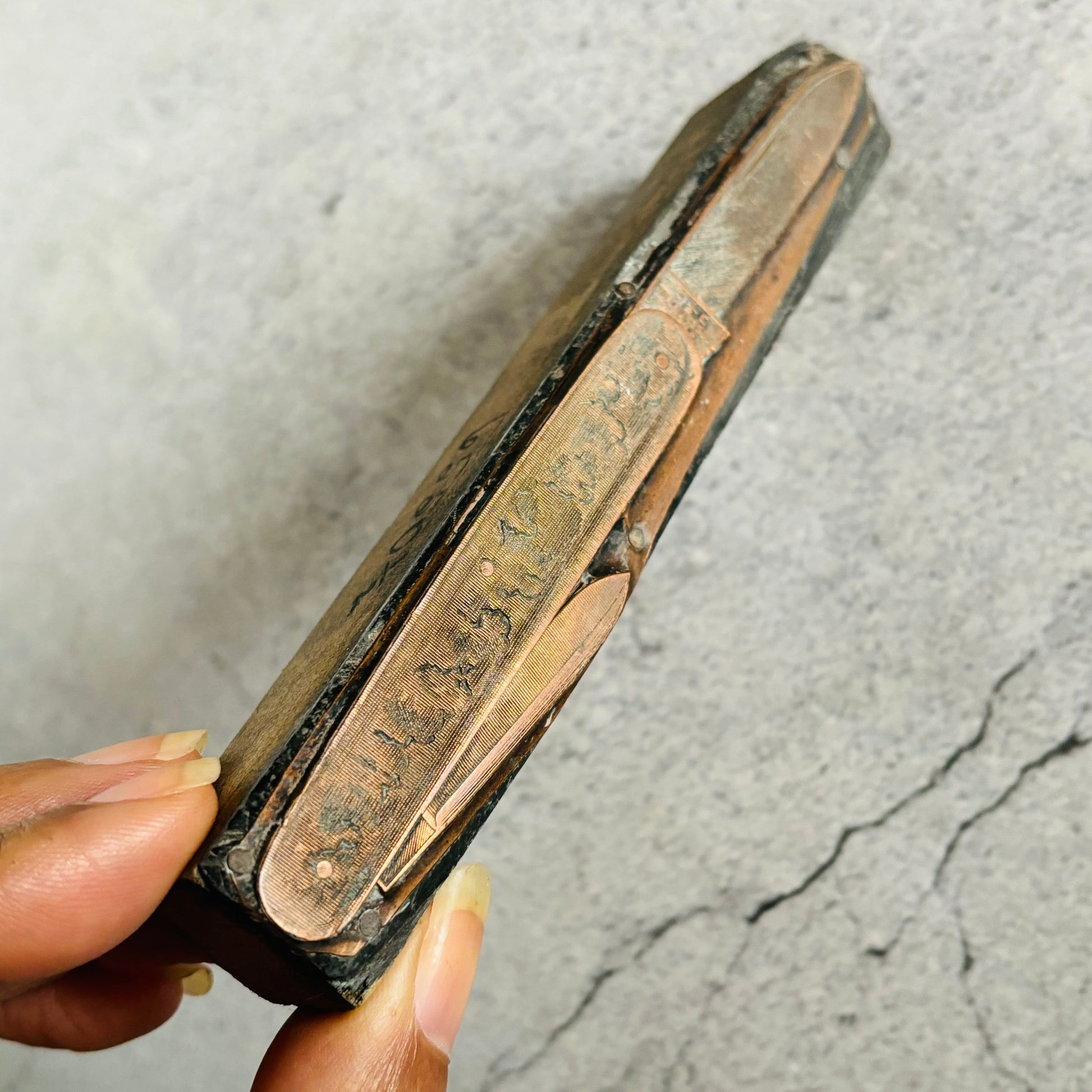 Antique Etched Copper Printing Block | John Wilson’s Cutlery catalogue