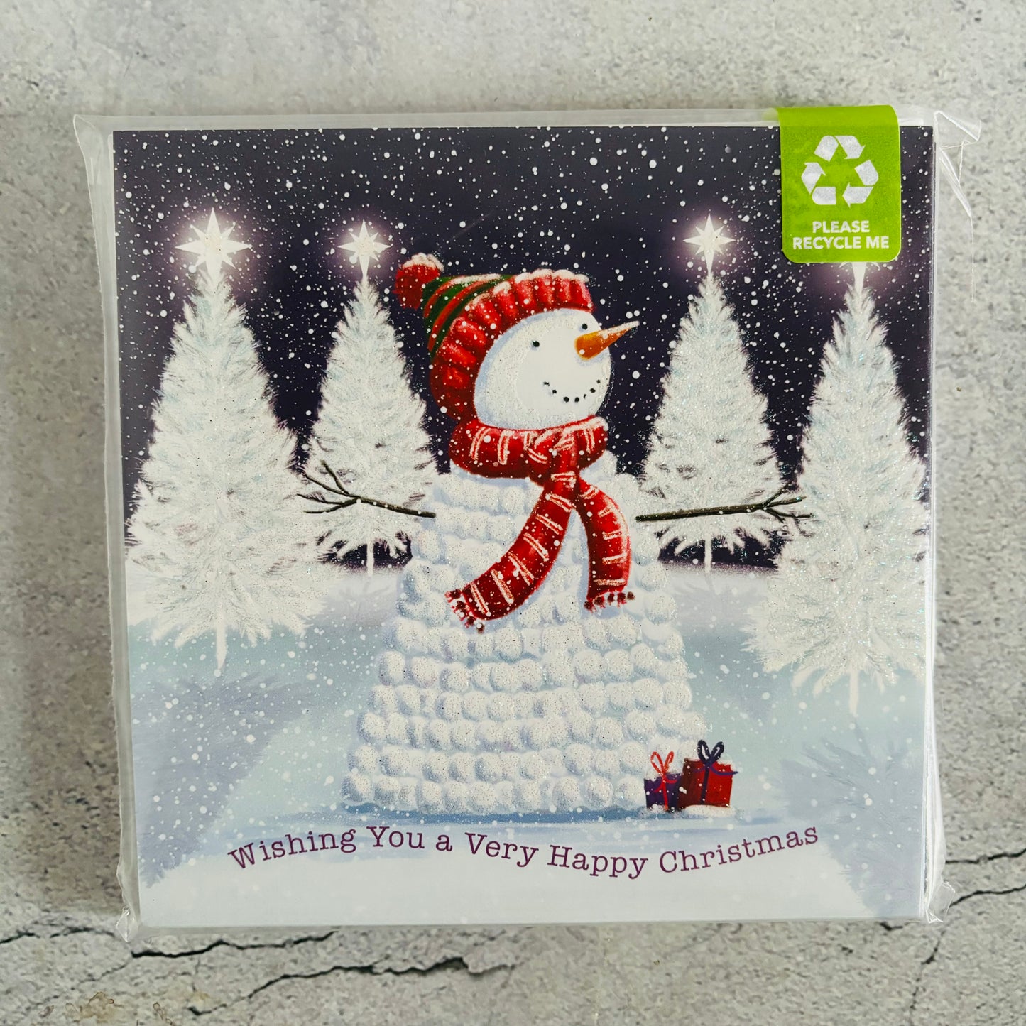 Lupus UK Christmas Cards Pack of 10 - Puffy Snowman