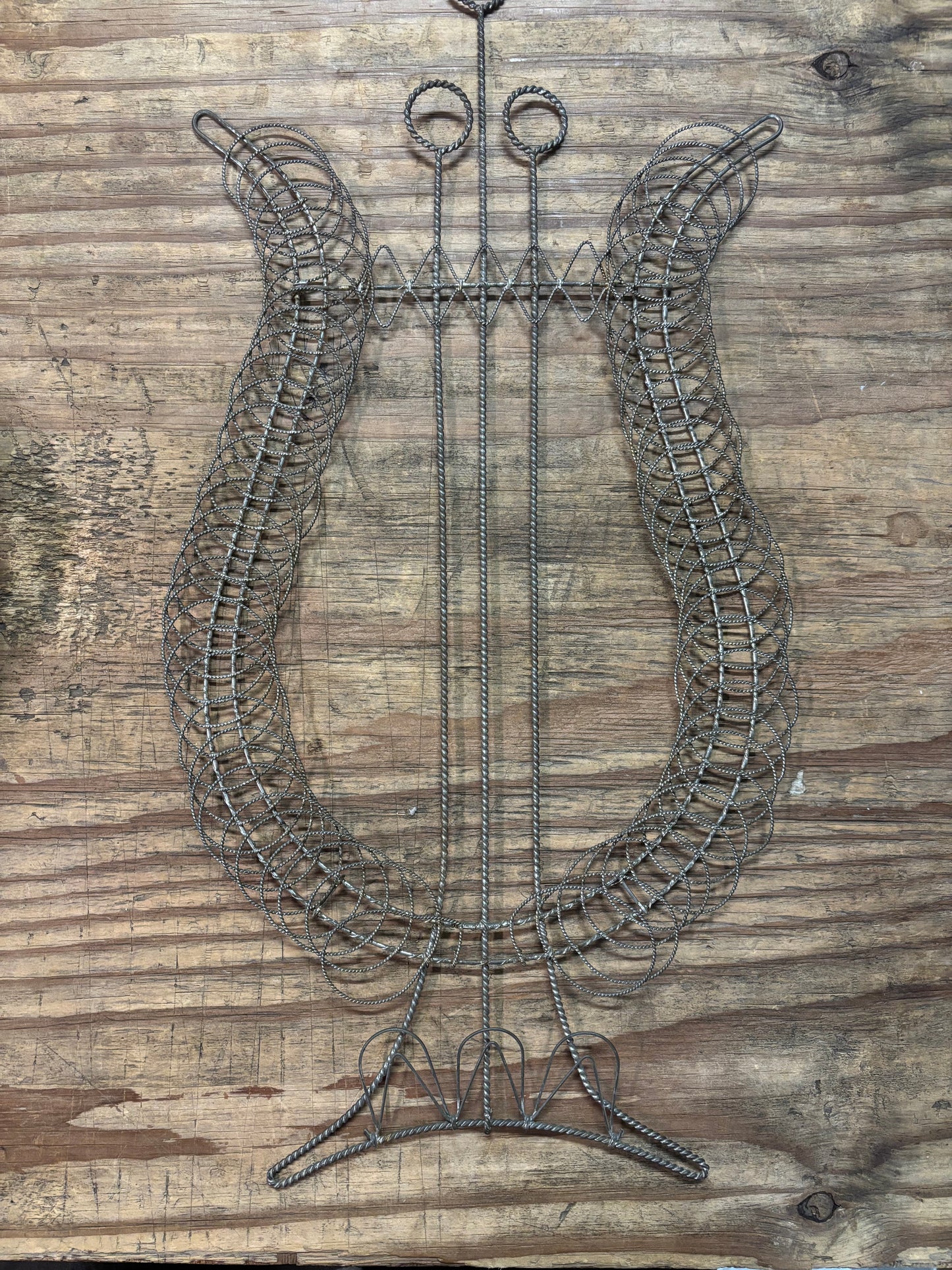 Antique Wire Sculpture Ornamental Stand