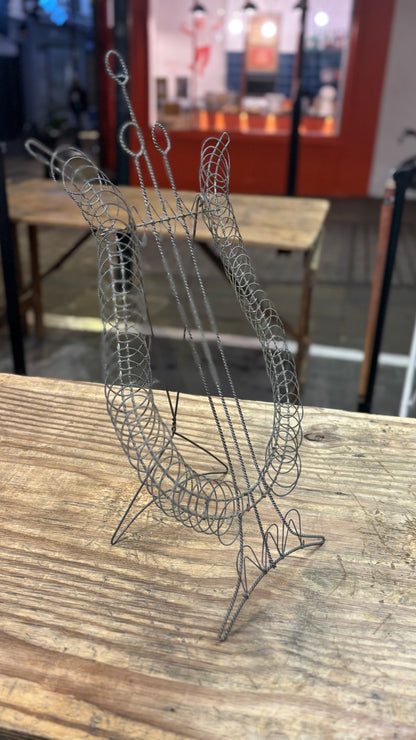 Antique Wire Sculpture Ornamental Stand