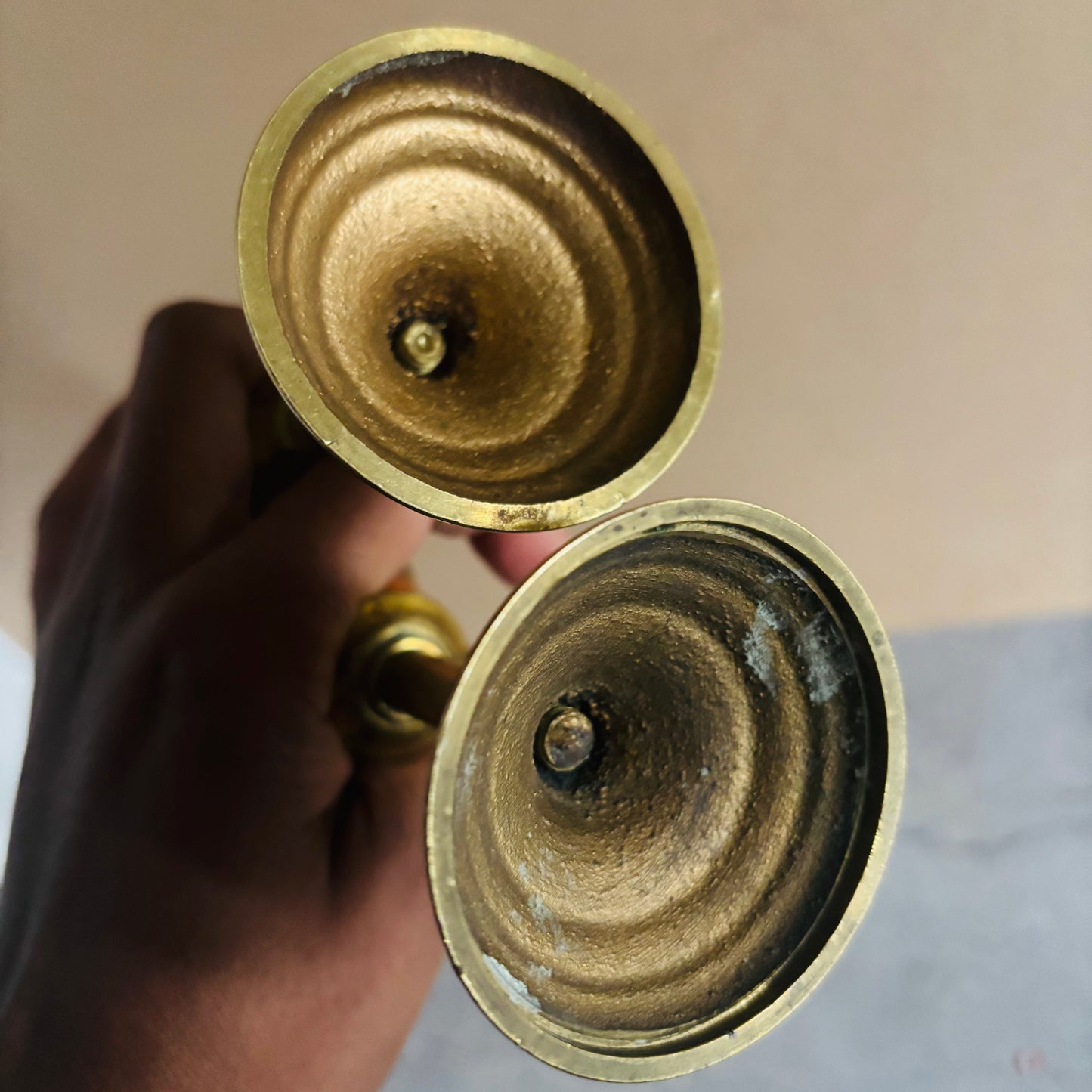 Georgian Brass Small Candlesticks | The Urban Vintage Affair