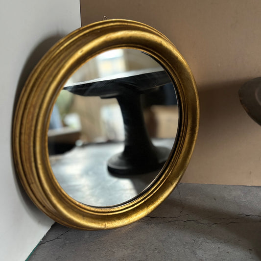 Vintage Italian Gilt Wooden Frame Round Mirror | The Urban Vintage Affair