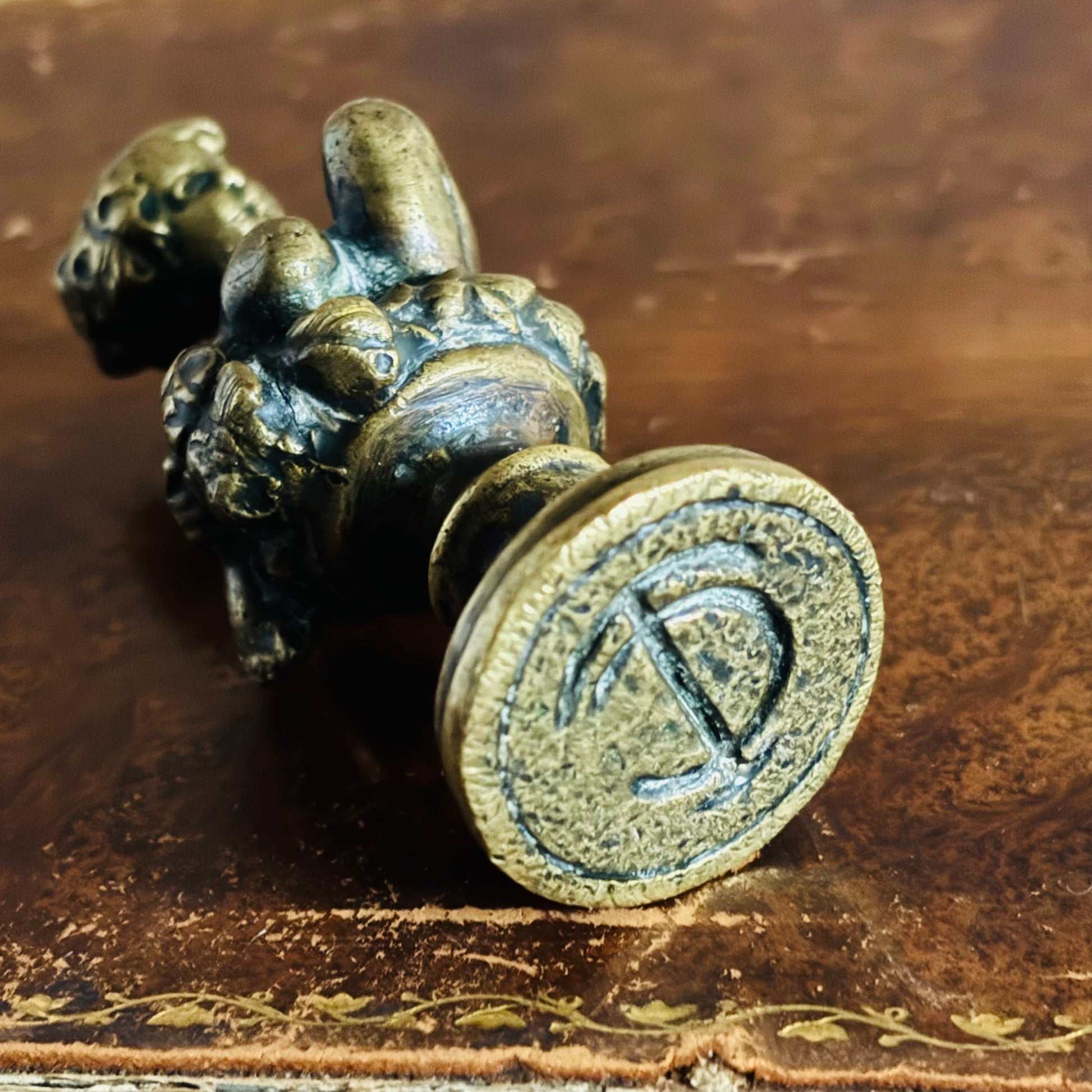 Antique Bronze Sculpture Wax Seal Stamp | The Urban Vintage Affair