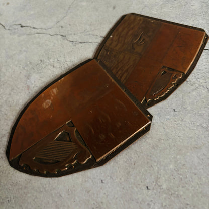 Antique Etched Copper Royal Shield Printing Plates