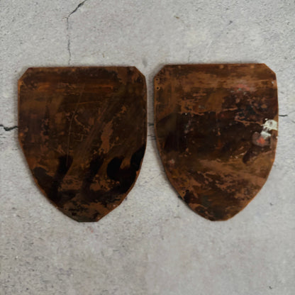 Antique Etched Copper Royal Shield Printing Plates