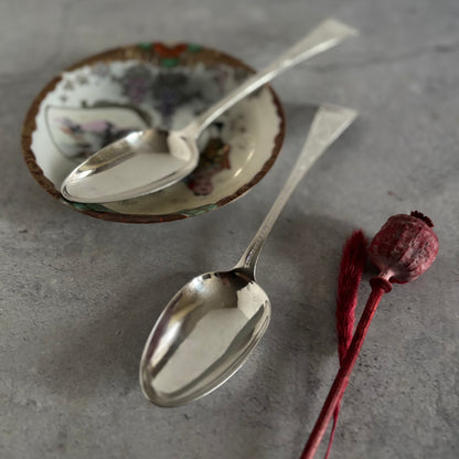 Georgian Silver Engraved Serving Spoon | Old Soup Spoon