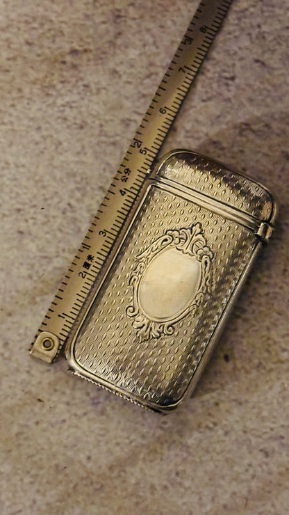 The Mixologist Abi  - Antique Silver French Vesta Case