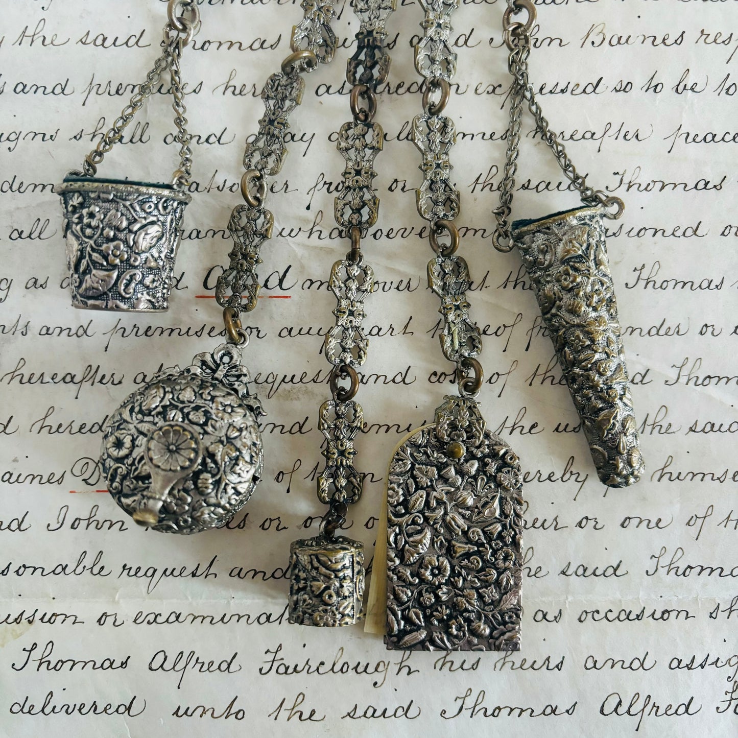 Victorian Sewing Art Nouveau Chatelaine | The Urban Vintage Affair