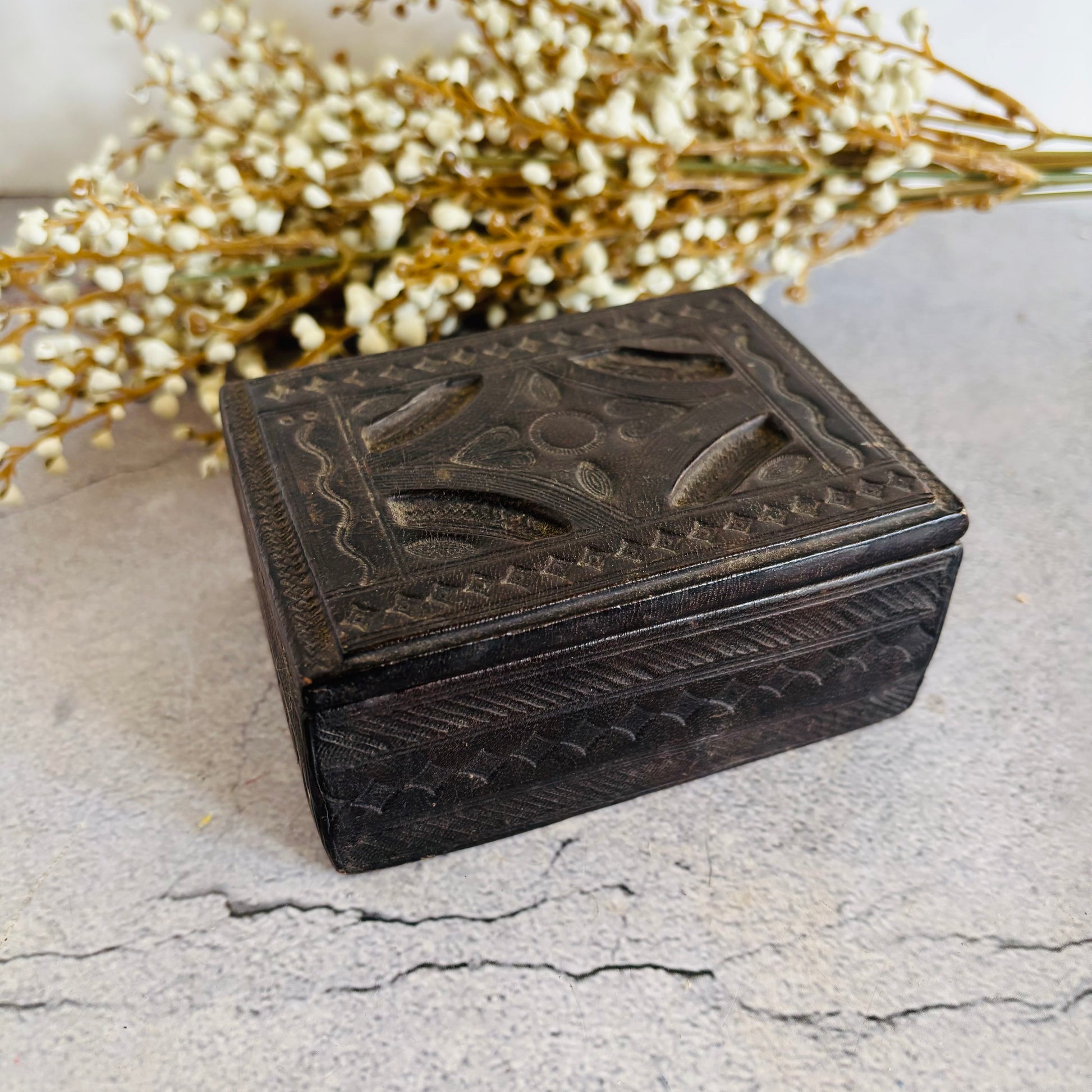 Vintage Tooled Leather West African Tuareg Box | The Urban Vintage Affair
