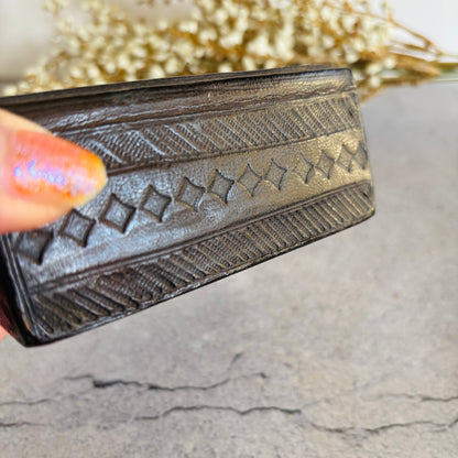 Vintage Tooled Leather West African Tuareg Box | The Urban Vintage Affair