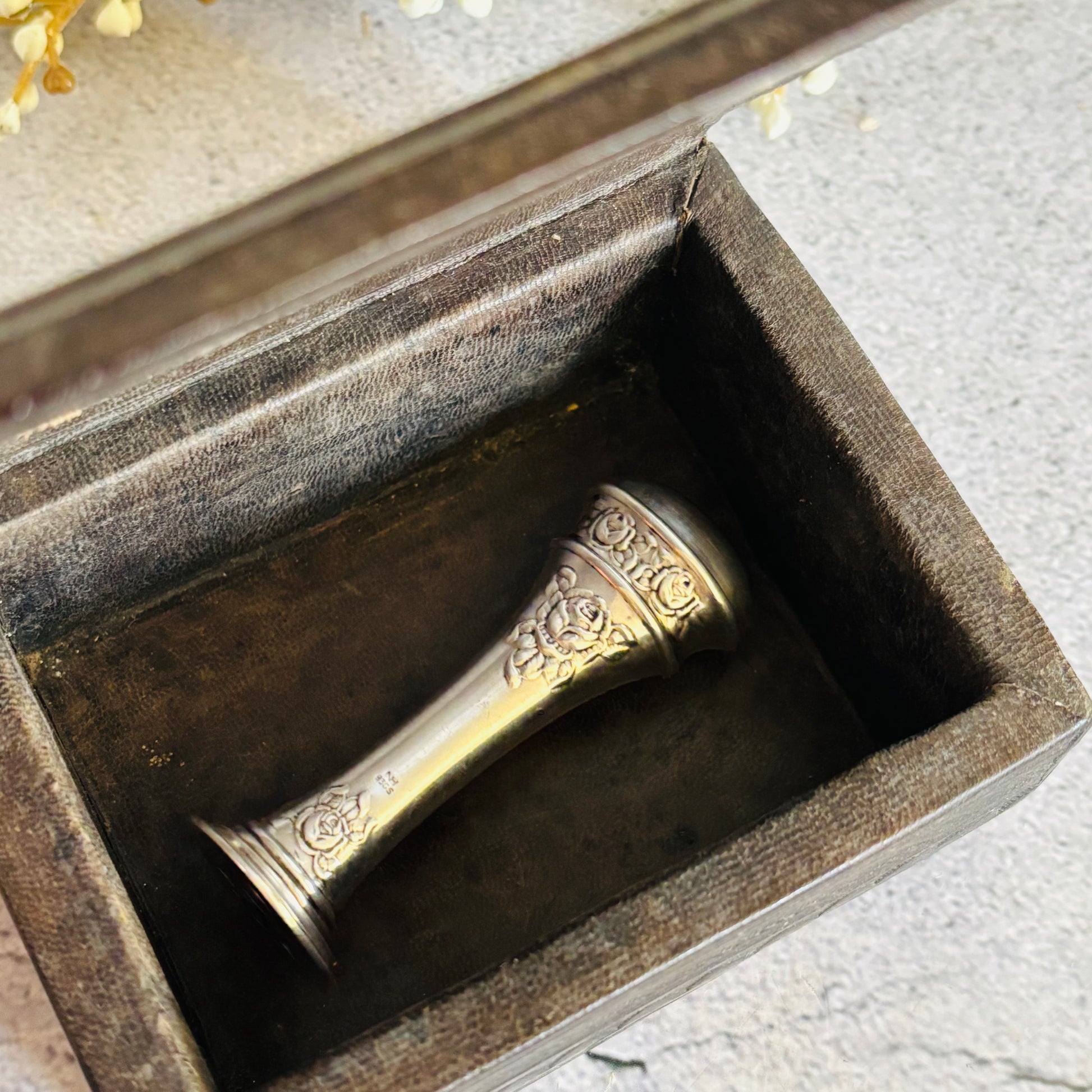 Vintage Tooled Leather West African Tuareg Box | The Urban Vintage Affair