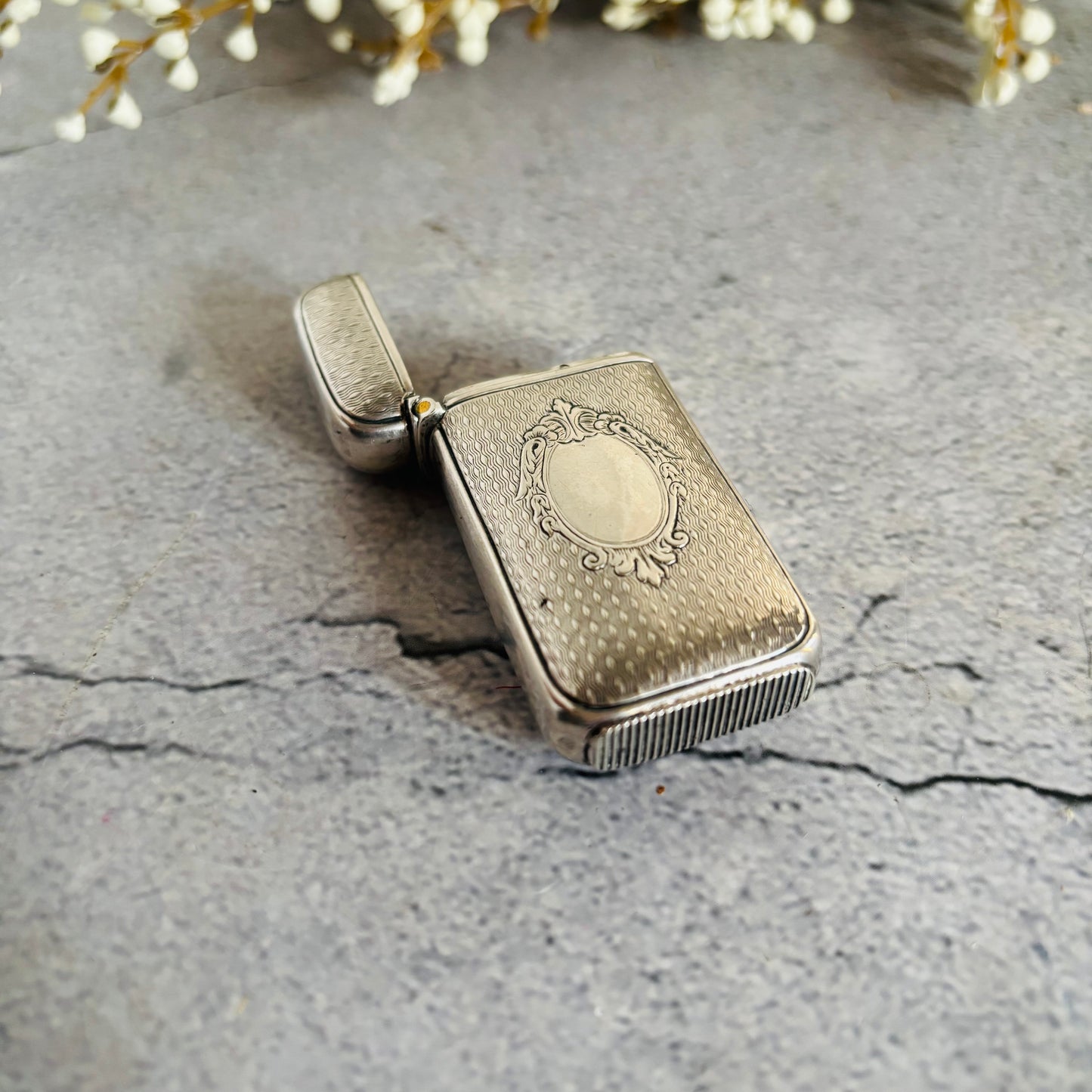 The Mixologist Abi  - Antique Silver French Vesta Case