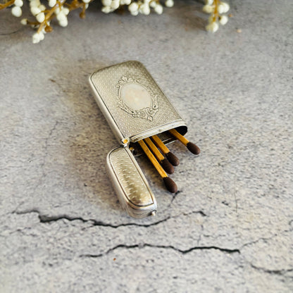 The Mixologist Abi  - Antique Silver French Vesta Case