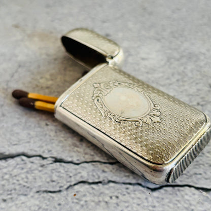 The Mixologist Abi  - Antique Silver French Vesta Case