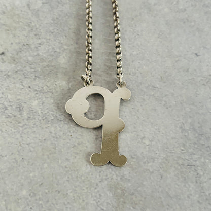 Antique Silver Decanter Label Letter P for Port | Bottle Tag