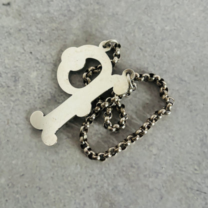 Antique Silver Decanter Label Letter P for Port | Bottle Tag