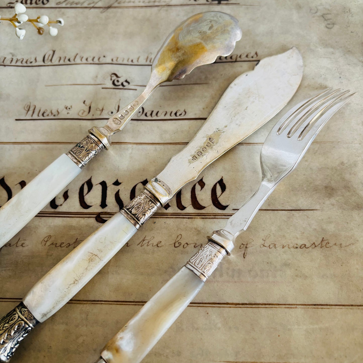 Antique Silver and Mother Of Pearl Cutlery | The Urban Vintage Affair