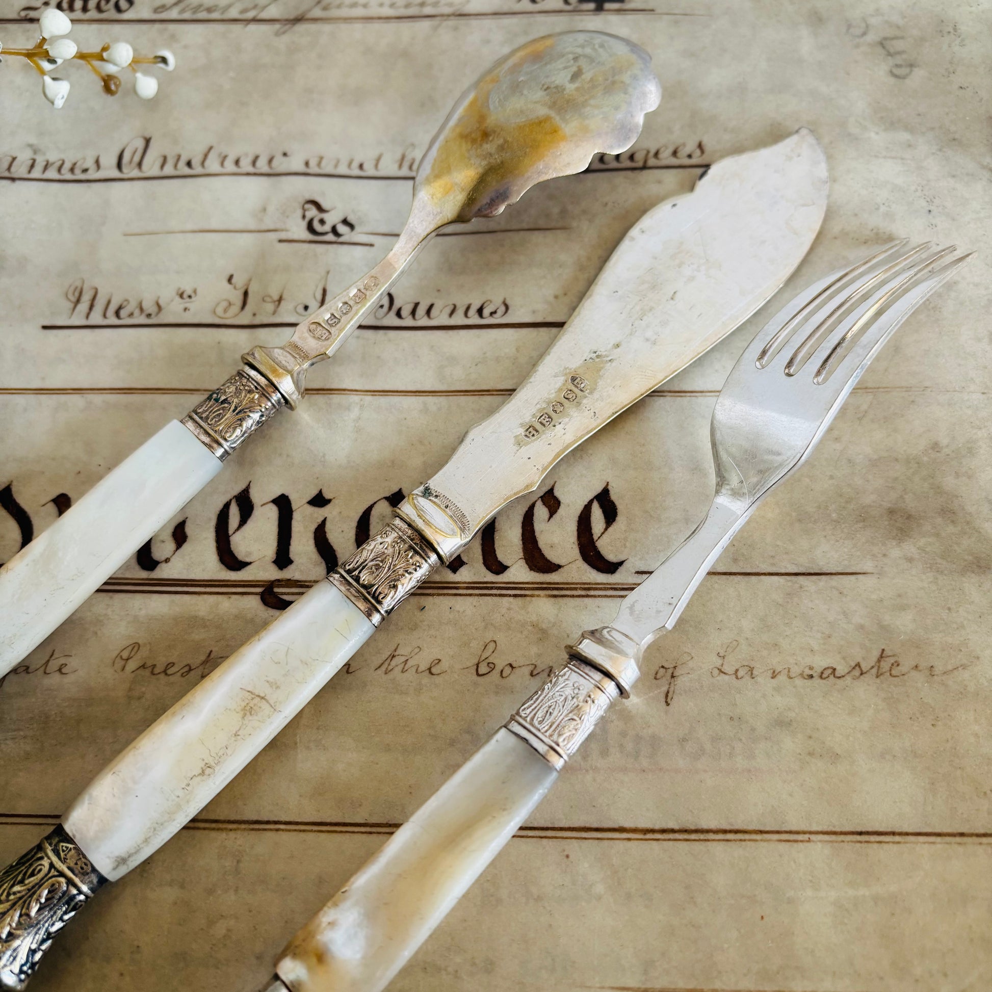Antique Silver and Mother Of Pearl Cutlery | The Urban Vintage Affair