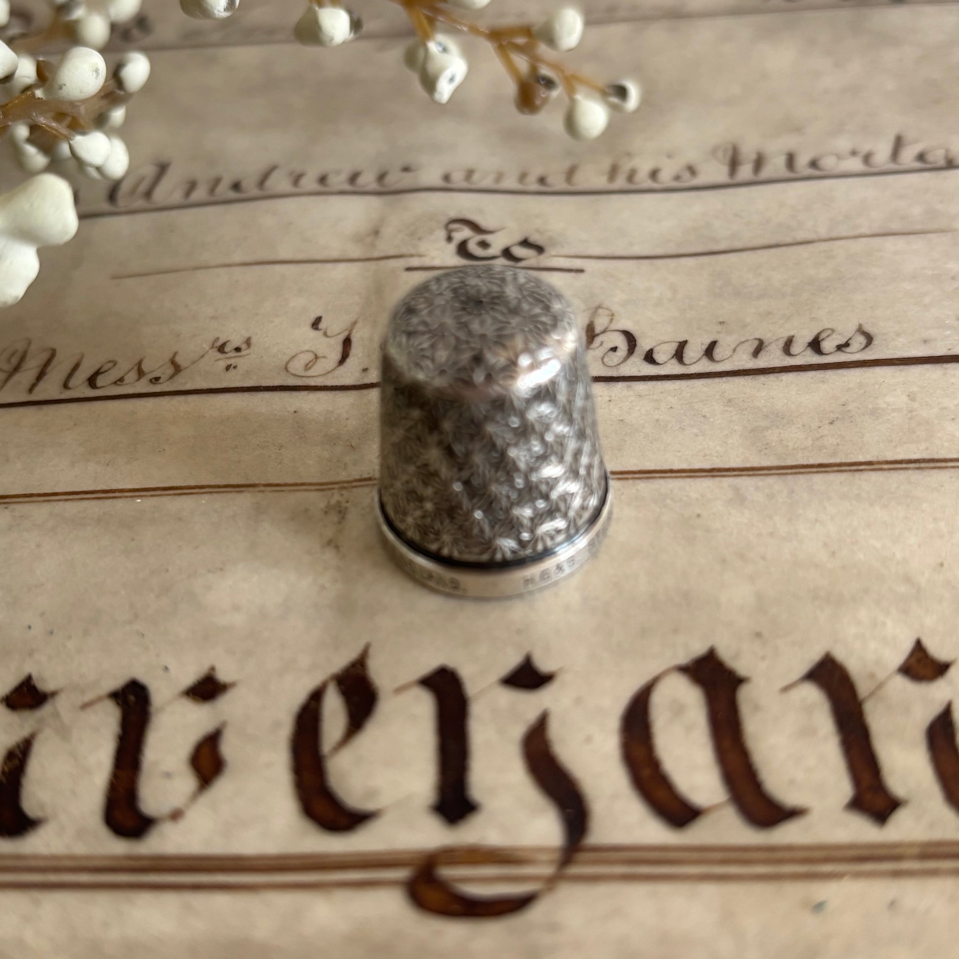Sterling Silver Sewing Thimble | Collectible Style Henry Griffith Sons
