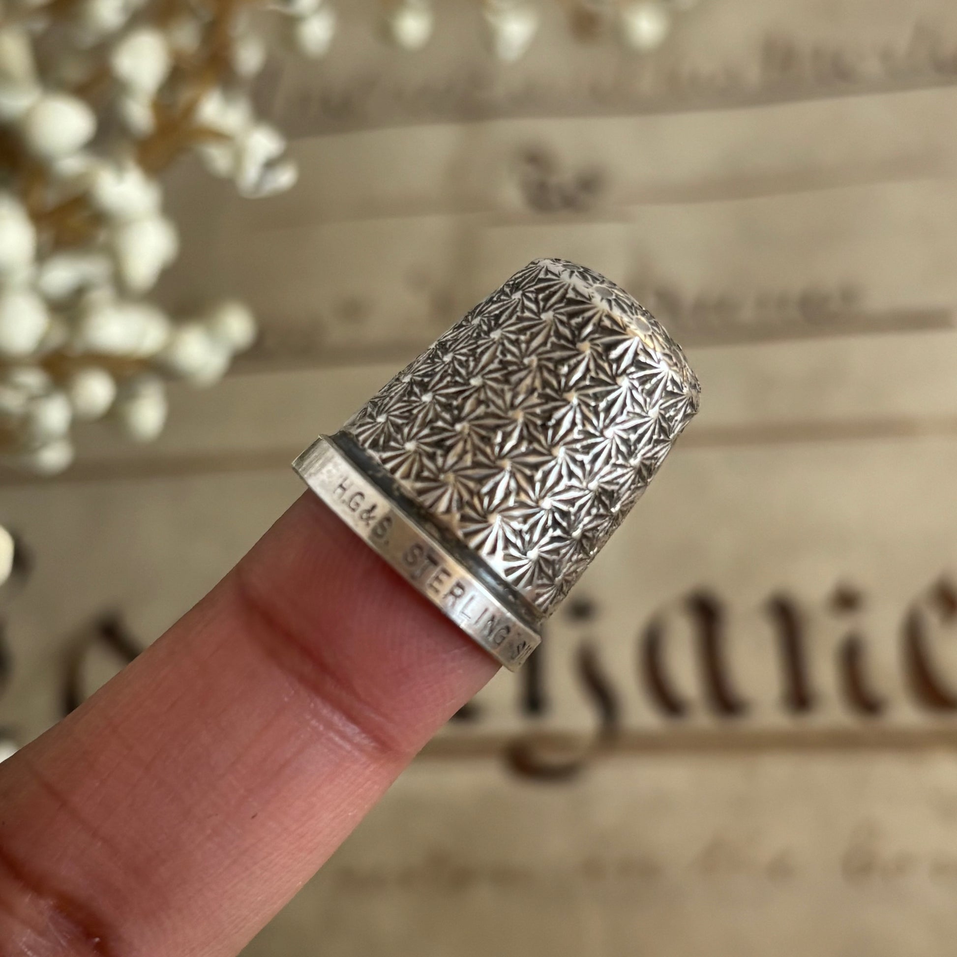 Sterling Silver Sewing Thimble | Collectible Style Henry Griffith Sons