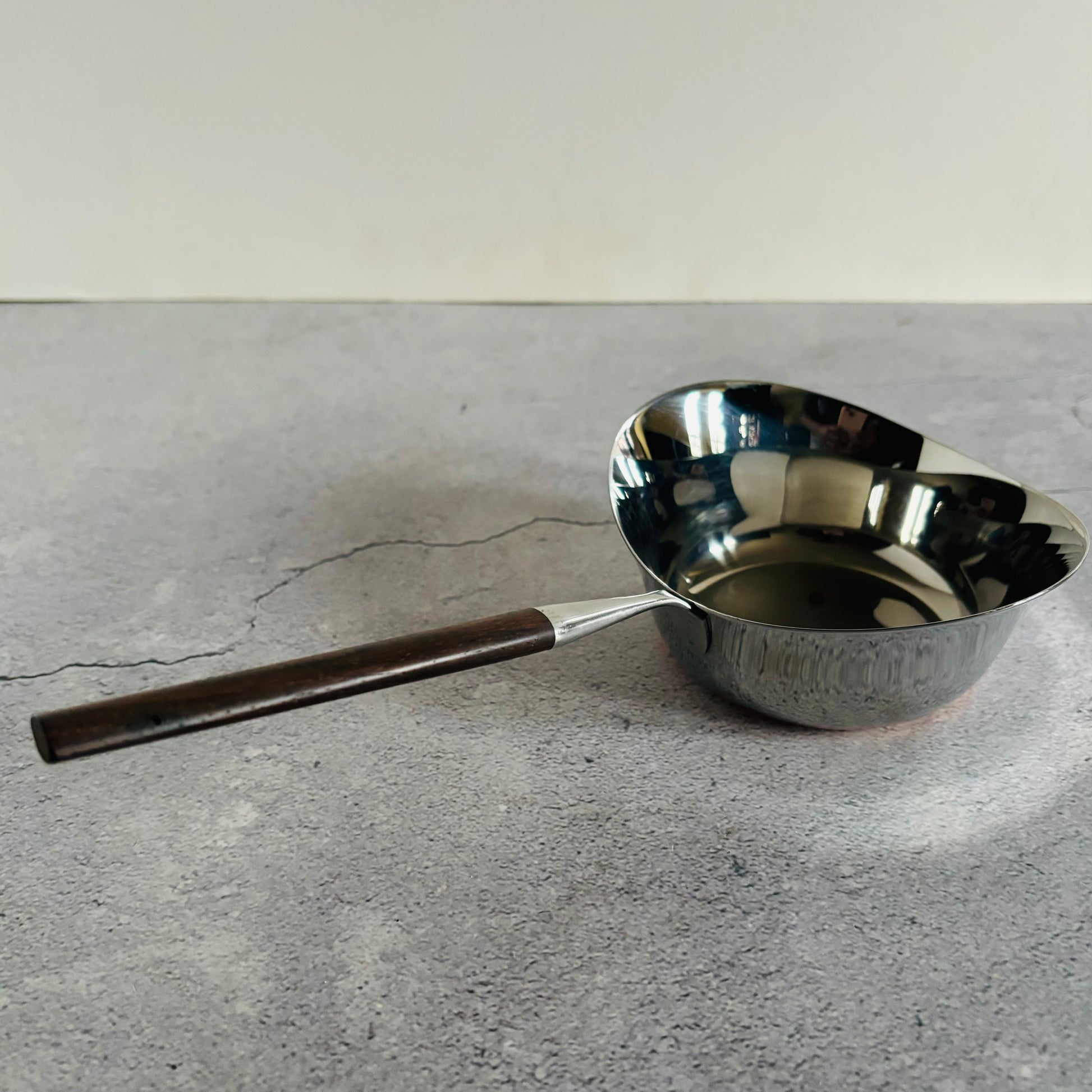 Scandinavian Mid Century Silver Warming Sauce / Brandy Pan