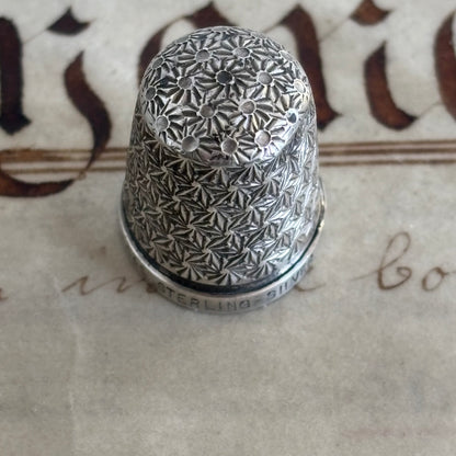 Sterling Silver Sewing Thimble | Collectible Style Henry Griffith Sons