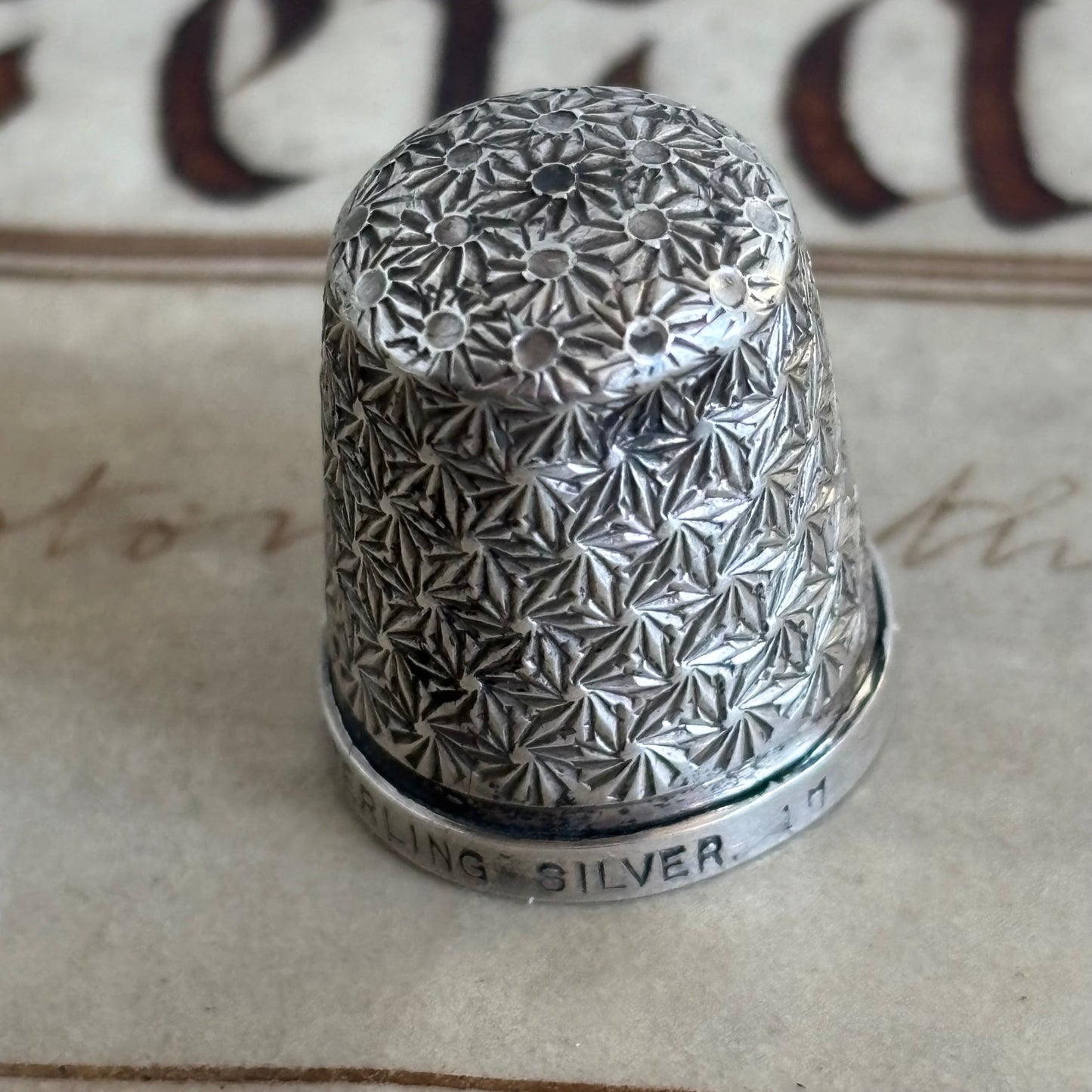Sterling Silver Sewing Thimble | Collectible Style Henry Griffith Sons