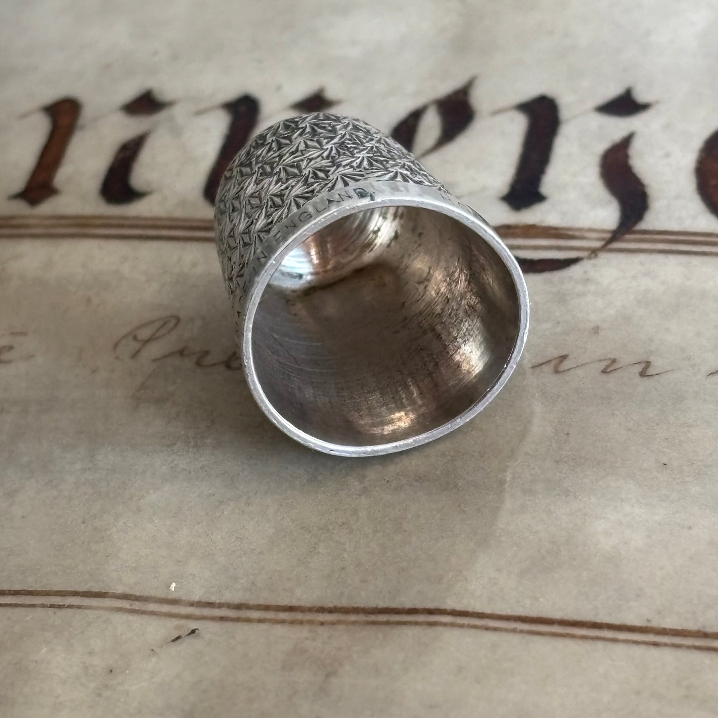 Sterling Silver Sewing Thimble | Collectible Style Henry Griffith Sons