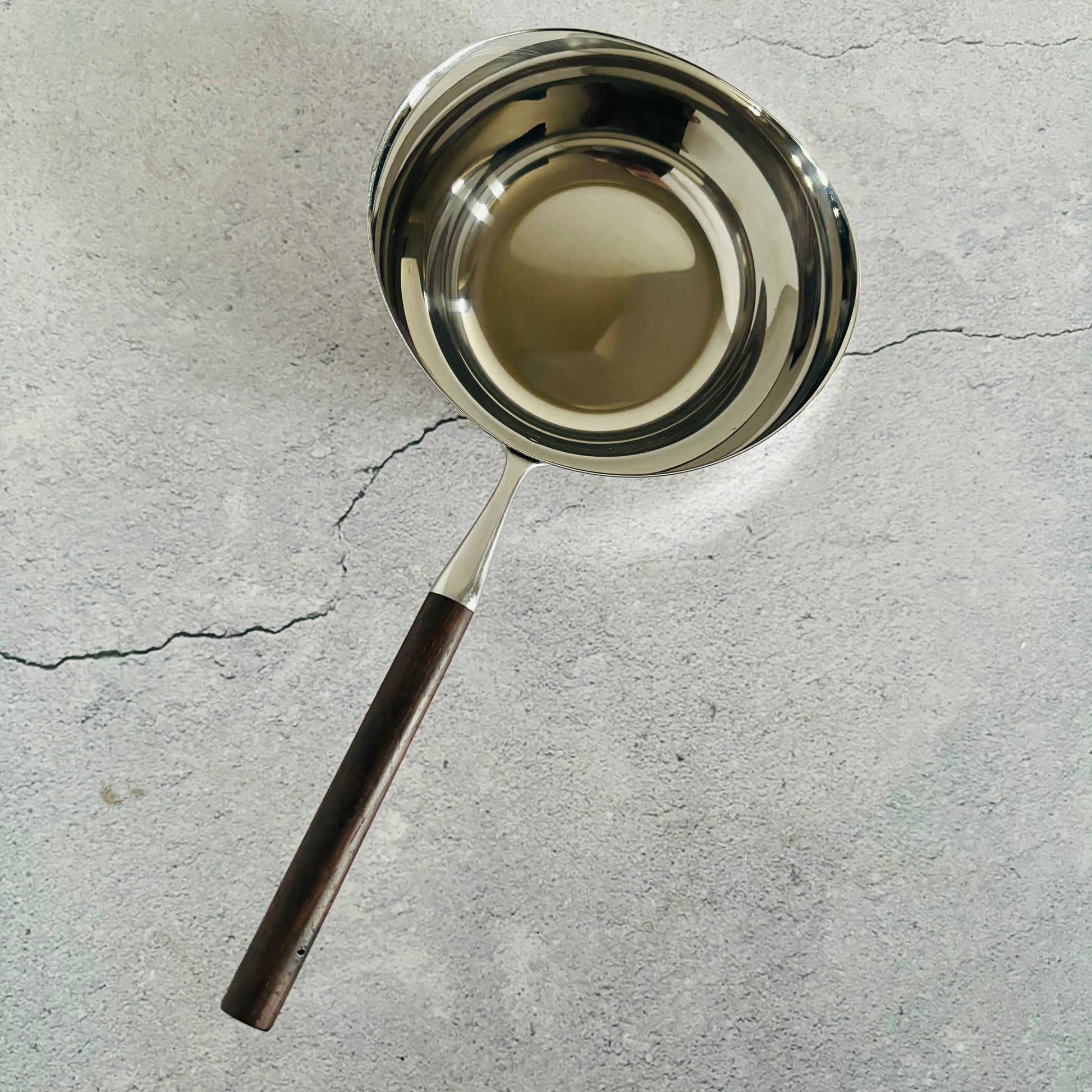 Scandinavian Mid Century Silver Warming Sauce / Brandy Pan