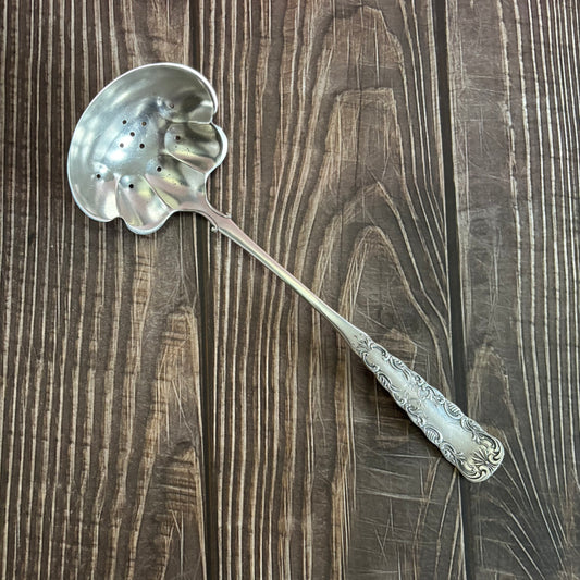Antique Silver Plate Long Perforated Ladle | Rogers Brothers