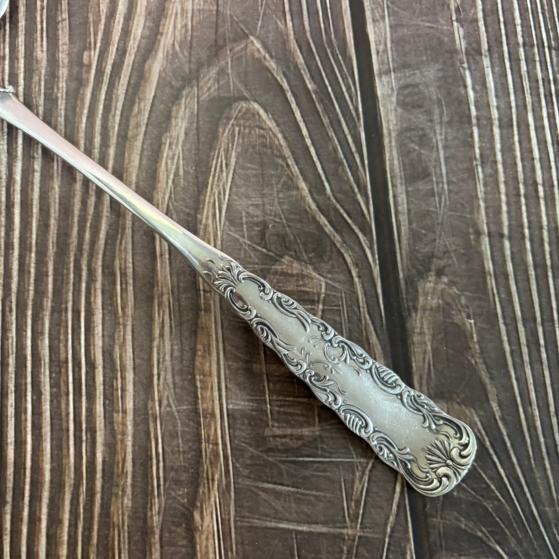 Antique Silver Plate Long Perforated Ladle | Rogers Brothers